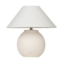 ESTIA ΕΠΙΤΡΑΠΕΖΙΟ ΦΩΤΙΣΤΙΚΟ CLAYRA Φ39x40cm OFF WHITE