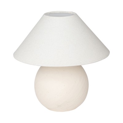 ESTIA ΕΠΙΤΡΑΠΕΖΙΟ ΦΩΤΙΣΤΙΚΟ CLAYRA Φ39x40cm OFF WHITE