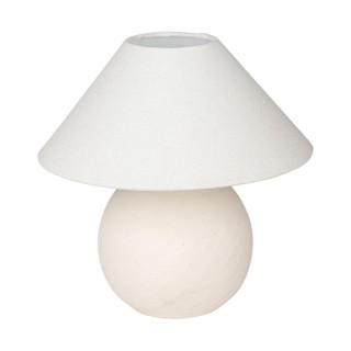 ESTIA ΕΠΙΤΡΑΠΕΖΙΟ ΦΩΤΙΣΤΙΚΟ CLAYRA Φ39x40cm OFF WHITE