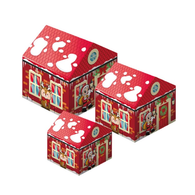 I-Total XMAS House Set 3 Κουτιά Διακόσμησης XL3496