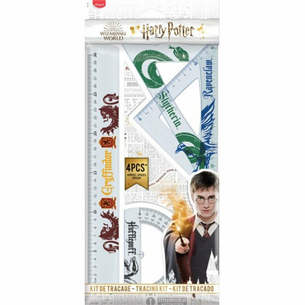 Maped Σετ 4 Γεωμετρικά Όργανα Πλαστικά Διάφανα Harry Potter 981765