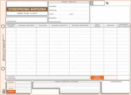 Typotrust Συγκεντρωτική - Φορτωτική 4x50 Φύλλα 253