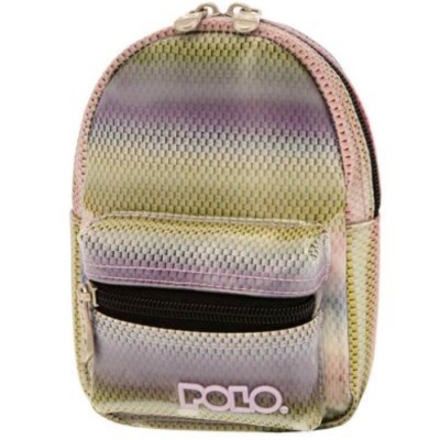 Polo 2Mini Τσάντα Πλάτης Δερματίνη σε Ασημί χρώμα 9-07-052-8219