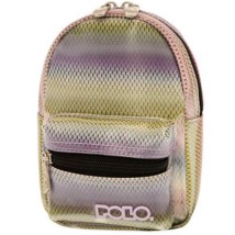 Polo 2Mini Τσάντα Πλάτης Δερματίνη σε Ασημί χρώμα 9-07-052-8219