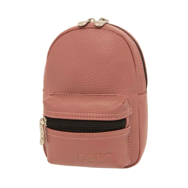 Polo 2Mini Τσάντα Πλάτης Δερματίνη σε Ροζ χρώμα 9-07-052-3701