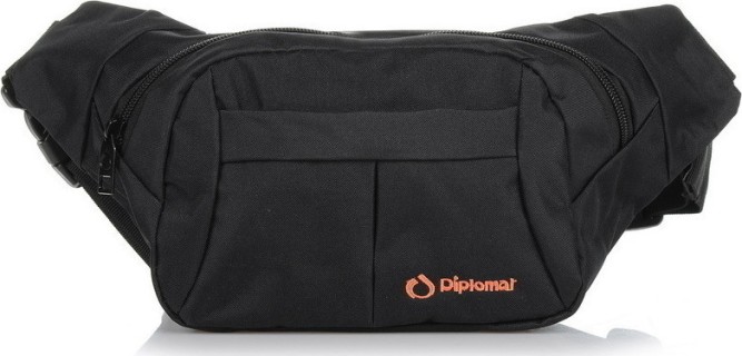 Diplomat BF831 Ανδρικό Τσαντάκι Μέσης Υφασμάτινο Μαύρο