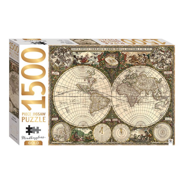 Puzzle Vintage World Map 2D 1500 Κομμάτια MJG-3