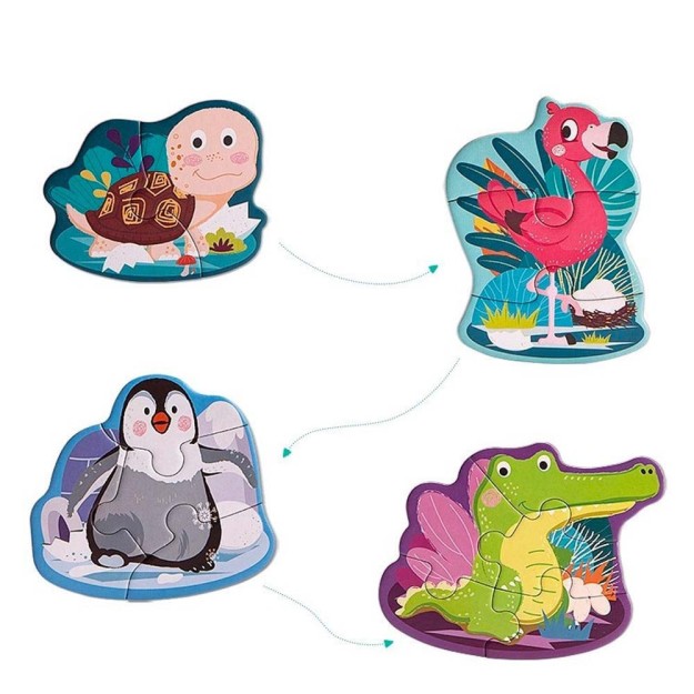 Παιδικό Puzzle Αβγό με Ζωάκια 14pcs για 2+ Ετών 460071 Top Bright