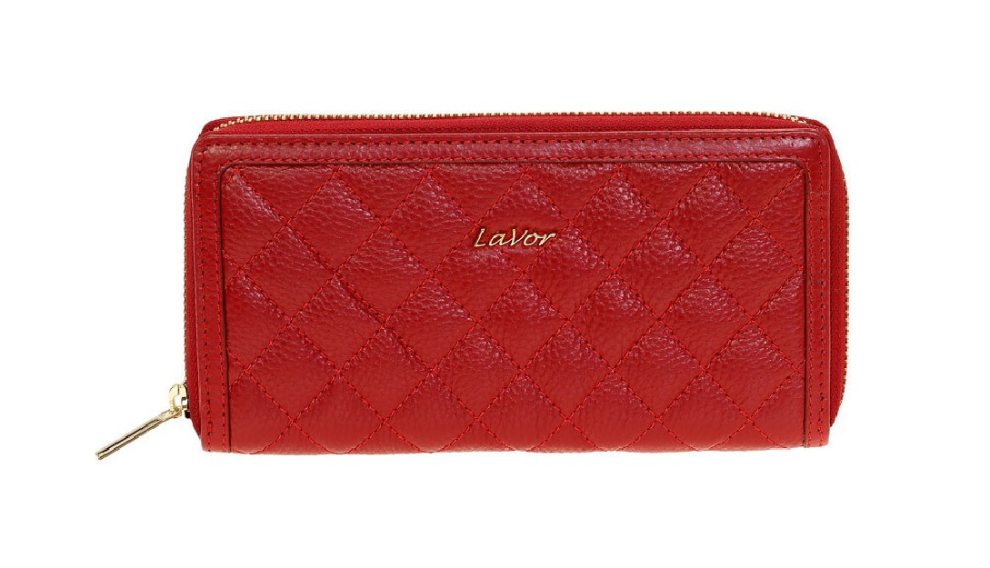 Lavor 1-6014 Μεγάλο Δερμάτινο Γυναικείο Πορτοφόλι Κόκκινο