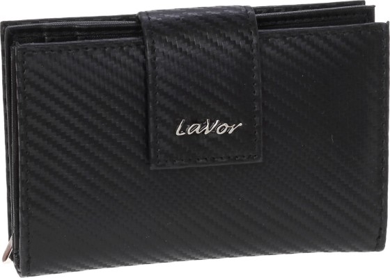 Lavor 1-6118 Μεγάλο Δερμάτινο Γυναικείο Πορτοφόλι με RFID Μαύρο
