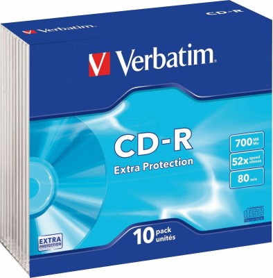 Verbatim Εγγράψιμα CD-R 52x 700MB 10τμχ (43415)