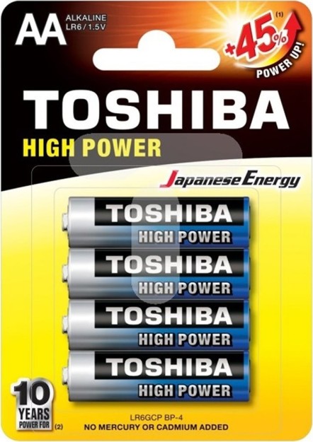Toshiba High Power Αλκαλικές Μπαταρίες AA 1.5V 4τμχ