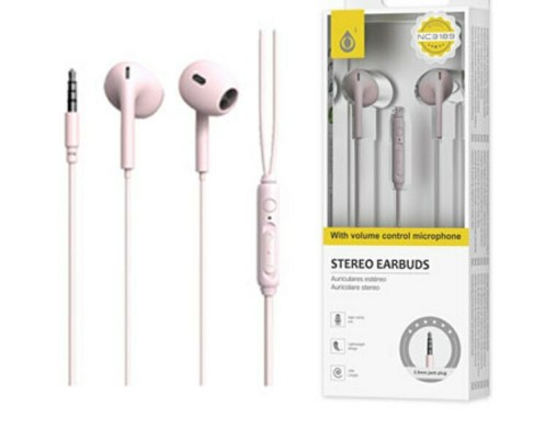 Moveteck NC3189 In-ear Handsfree με Βύσμα 3.5mm Ροζ