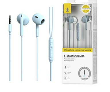 Moveteck NC3189 In-ear Handsfree με Βύσμα 3.5mm Γαλάζιο