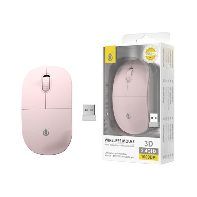 Moveteck NG6040 Ασύρματο Ποντίκι Ροζ