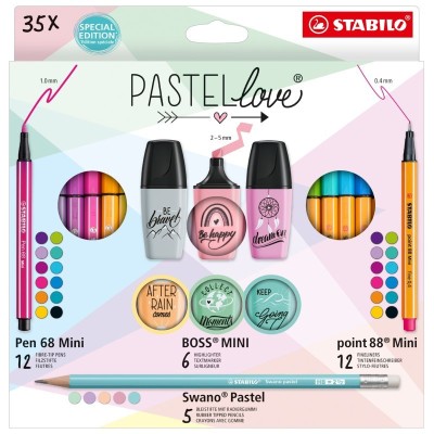 Stabilo Pastellove Μαρκαδόροι Σχεδίου Πολύχρωμοι 35τμχ 77/5-9