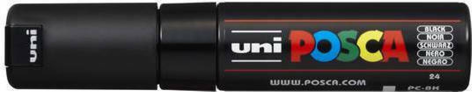 Posca PC-8K Ανεξίτηλος Μαρκαδόρος 8mm Μαύρος PC-8K/24