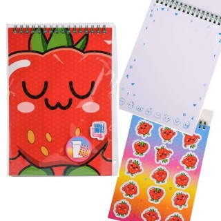 Fruitysquad Μπλοκ Σημειώσεων Σπιράλ A5 Αρωματικό με Αυτοκόλλητα 14x21cm FS60374