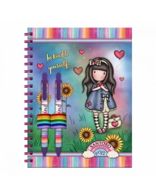 Santoro Gorjuss Σημειωματάριο Σπιράλ με Λευκές Σελίδες και Θήκη για Στυλό 210299