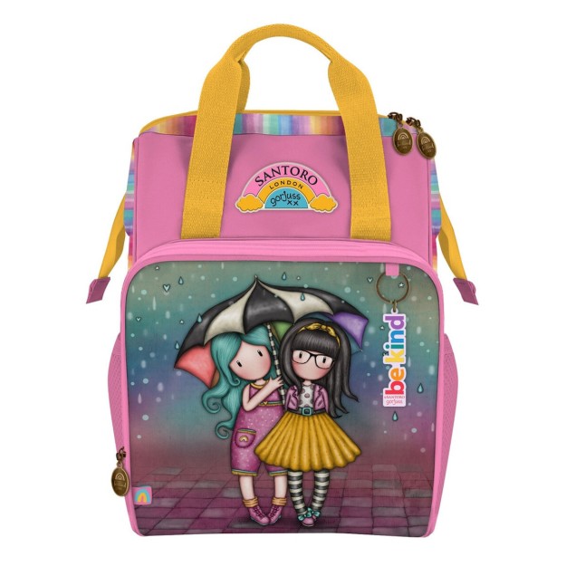 Santoro Gorjuss Be Kind To Each Other Σχολική Τσάντα Πλάτης Δημοτικού Πολύχρωμη 1199GJ01