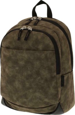 Deck 9 Suede Σχολική Τσάντα Πλάτης Γυμνασίου - Λυκείου σε Καφέ χρώμα 8-01-816-31 2017