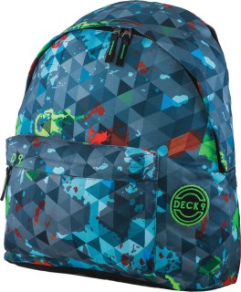 Deck 9 Art Σχολική Τσάντα Πλάτης Γυμνασίου - Λυκείου σε Μπλε χρώμα 8-01-813-70