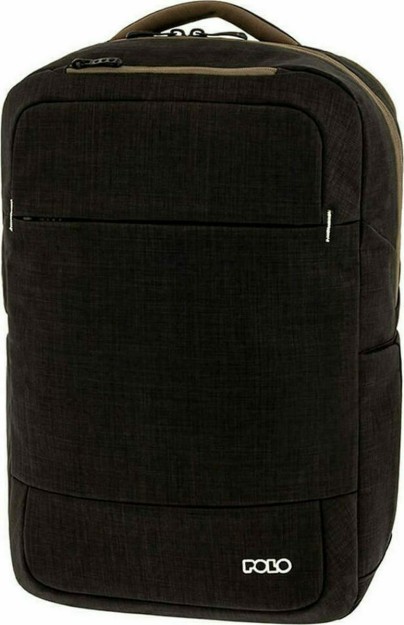 Polo Zenith Υφασμάτινο Σακίδιο Πλάτης με Θύρα USB Μαύρο 18lt 9-02-036-2100