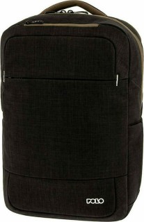 Polo Zenith Υφασμάτινο Σακίδιο Πλάτης με Θύρα USB Μαύρο 18lt 9-02-036-2100