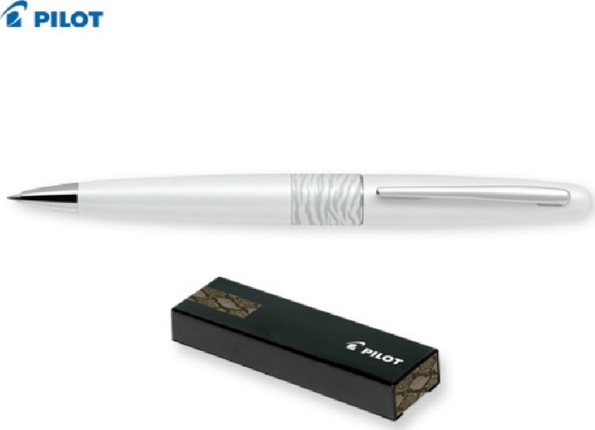 Pilot Στυλό Ballpoint 0.7mm με Μπλε Mελάνι MR2 White Tiger BP-MR2-WTG-B