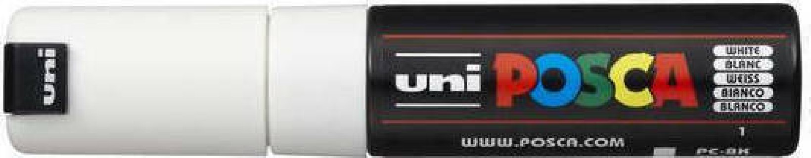 Posca PC-8K Ανεξίτηλος Μαρκαδόρος 8mm Λευκός PC-8K/1