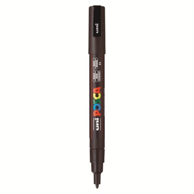 Posca Μαρκαδόρος Σχεδίου 1.3mm Μαύρο PC-3M/24