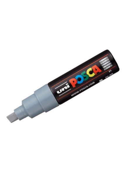 Posca PC-8K Ανεξίτηλος Μαρκαδόρος 8mm Γκρι PC-8K/37