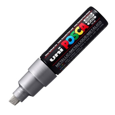 Posca PC-8K Ανεξίτηλος Μαρκαδόρος 8mm Ασημί PC-8K/26
