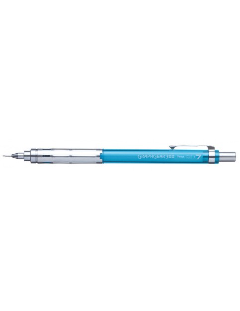 Pentel Graphgear300 Μηχανικό Μολύβι 0.7mm Κατάλληλο για Σχέδιο Γαλάζιο PG317-TSΧ