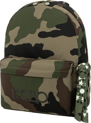 Polo Original Scarf Σχολική Τσάντα Πλάτης Γυμνασίου - Λυκείου Χακί Παραλλαγή 9-01-135-2900