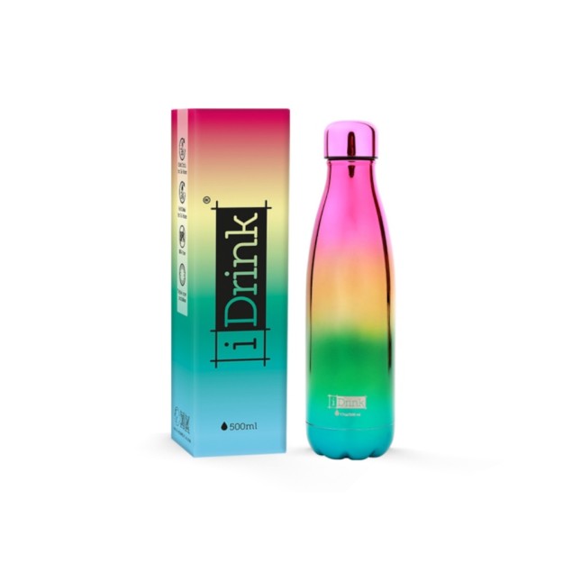 I-Total Παγούρι Αλουμινίου Θερμός Metallic Rainbow 500ml ID0442