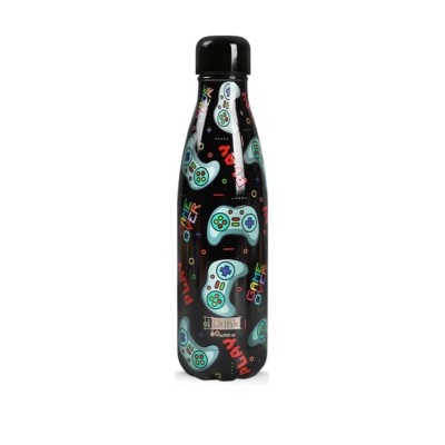 Total Gift Παγούρι Αλουμινίου i Drink σε Μαύρο χρώμα ID0439 500ml