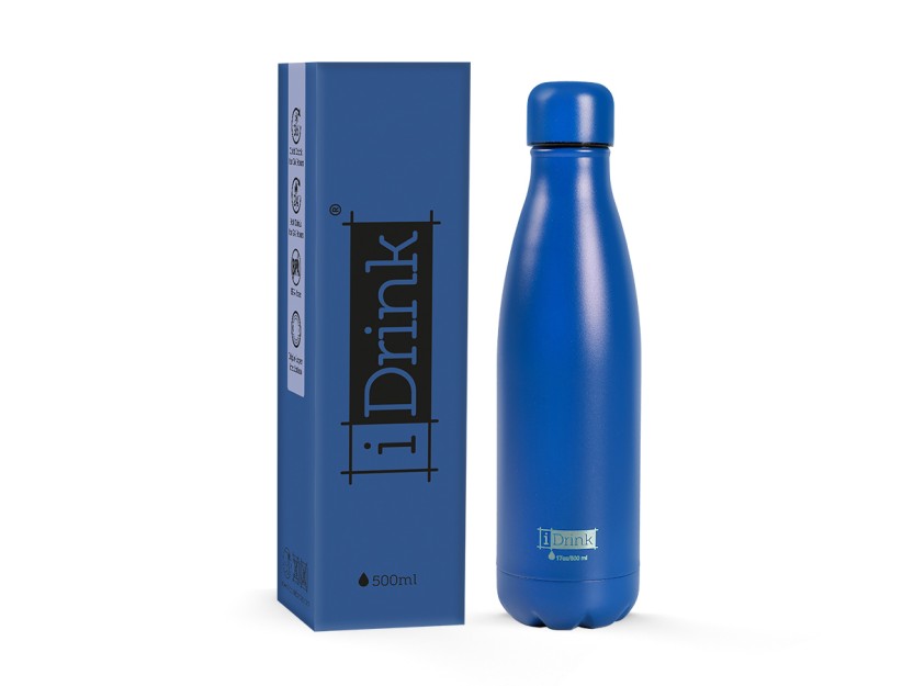 iDrink Bottle Ποτήρι Θερμός Μπλε 500ml ID0441