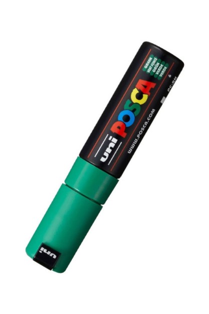 Posca PC-8K Ανεξίτηλος Μαρκαδόρος 8mm Πράσινος PC-8K/6