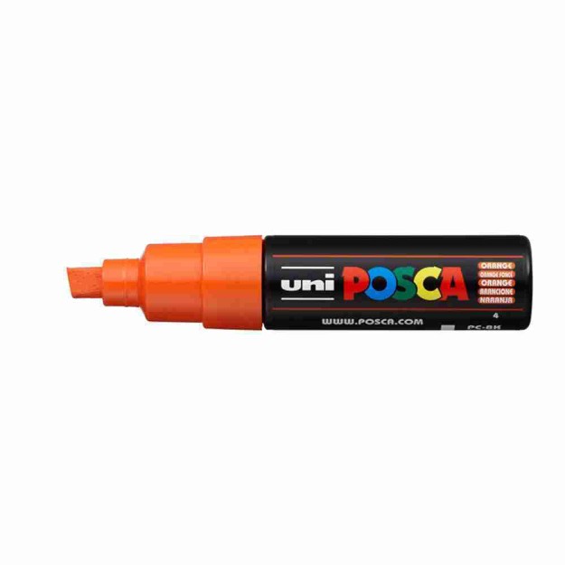 Posca PC-8K Ανεξίτηλος Μαρκαδόρος 8mm Πορτοκαλί PC-8K/4