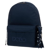 Polo Original Scarf Σχολική Τσάντα Πλάτης Γυμνασίου - Λυκείου Μπλε 9-01-135-5000