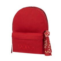 Polo Original Double Scarf Σχολική Τσάντα Πλάτης Γυμνασίου - Λυκείου Κόκκινη 9-01-235-3101