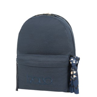 Polo Original Double Scarf Σχολική Τσάντα Πλάτης Γυμνασίου-Λυκείου Μπλε 9-01-235-5101