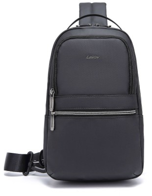 Lavor 712 Δερμάτινη Ανδρική Τσάντα Ώμου / Χιαστί σε Μαύρο χρώμα