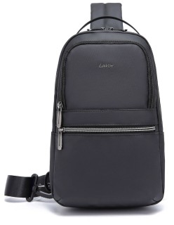 Lavor 712 Δερμάτινη Ανδρική Τσάντα Ώμου / Χιαστί σε Μαύρο χρώμα