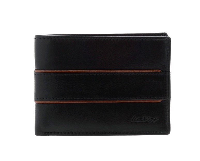 Lavor Δερμάτινο Ανδρικό Πορτοφόλι με RFID Μαύρο 1-3789