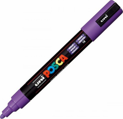 Posca PC-5M Μαρκαδόρος Σχεδίου 2.5mm Μωβ Μεταλλικό PC-5M/M12
