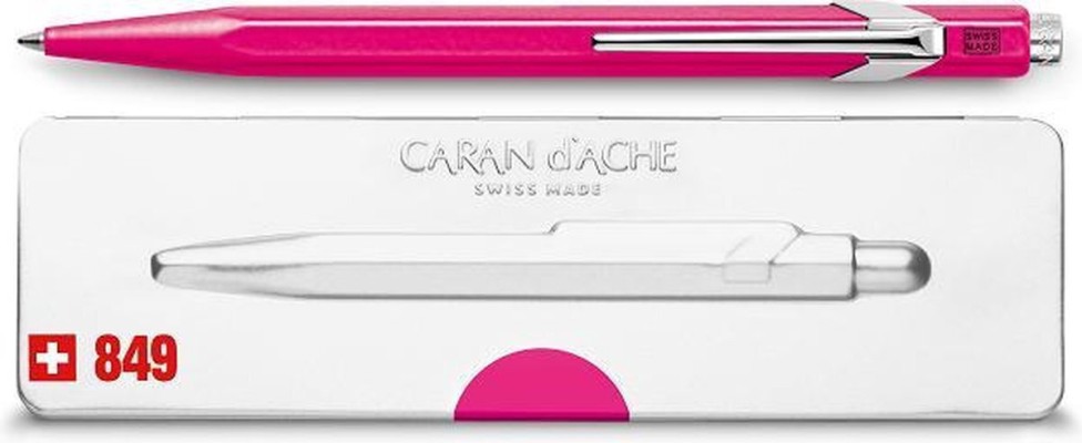 Caran D'ache Στυλό Ballpoint με Ροζ Μελάνι 849 Popline 849.590