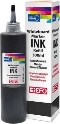 +Efo Ανταλλακτικό Μελάνι για Μαρκαδόρο σε Μαύρο χρώμα 300ml 300ml