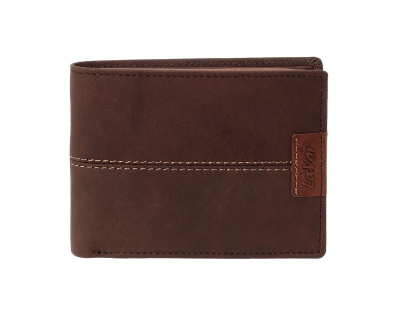 Lavor Δερμάτινο Ανδρικό Πορτοφόλι Καρτών με RFID Καφέ 1-6063